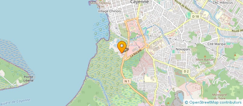 localisation de l'entreprise RP LEBLOND  CAYENNE