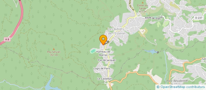 localisation de l'entreprise RP MUSIC  LES ADRETS-DE-L'ESTEREL