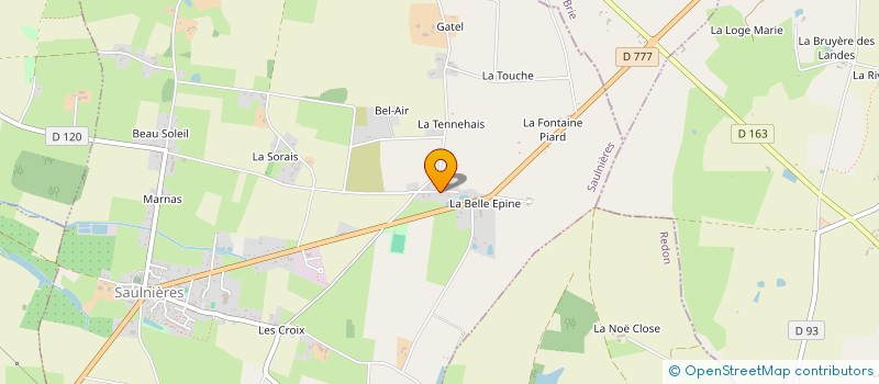 localisation de l'entreprise RP NETTOYAGE AUTO 35 à SAULNIERES