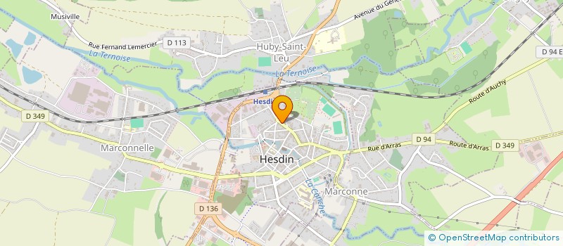 localisation de l'entreprise RP-UNION  HESDIN