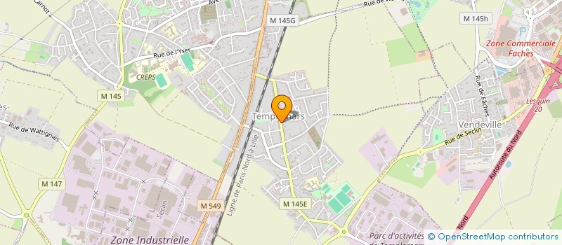 localisation de l'entreprise RP2  TEMPLEMARS