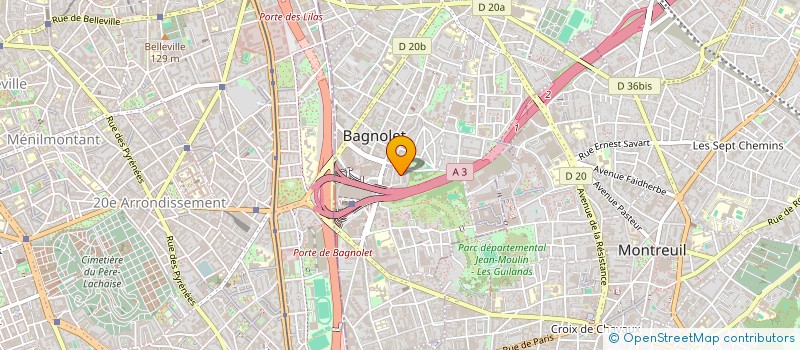 localisation de l'entreprise RP2000 à BAGNOLET
