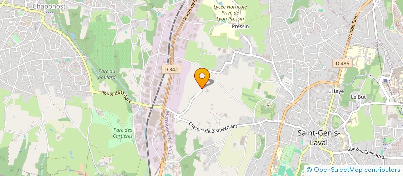 localisation de l'entreprise RP2G  SAINT-GENIS-LAVAL