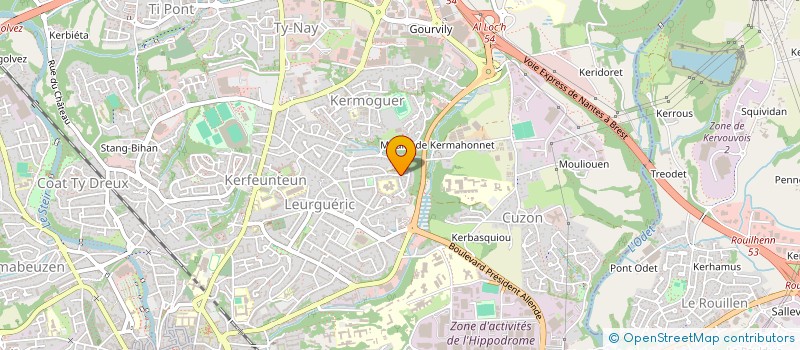 localisation de l'entreprise RP2M à QUIMPER