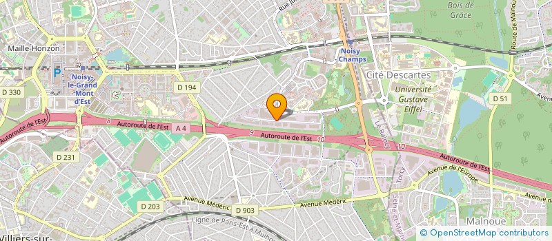 localisation de l'entreprise RP2M SAS à NOISY-LE-GRAND