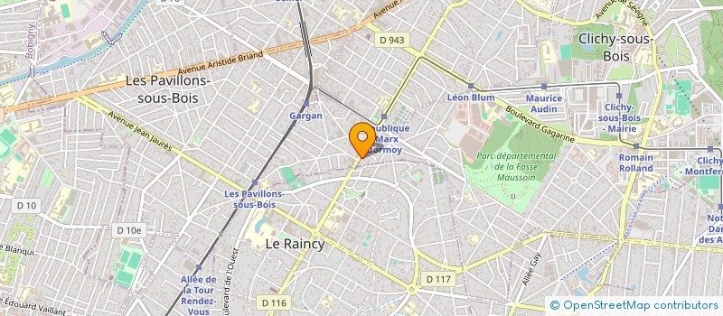 localisation de l'entreprise RPA AUTO à CLICHY-SOUS-BOIS