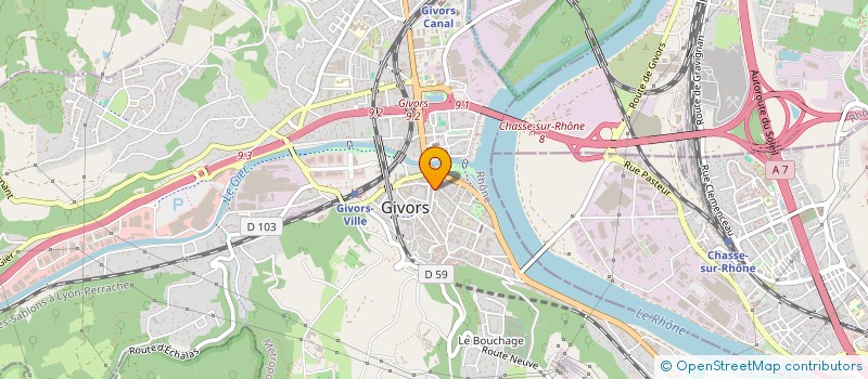 localisation de l'entreprise RPB à GIVORS