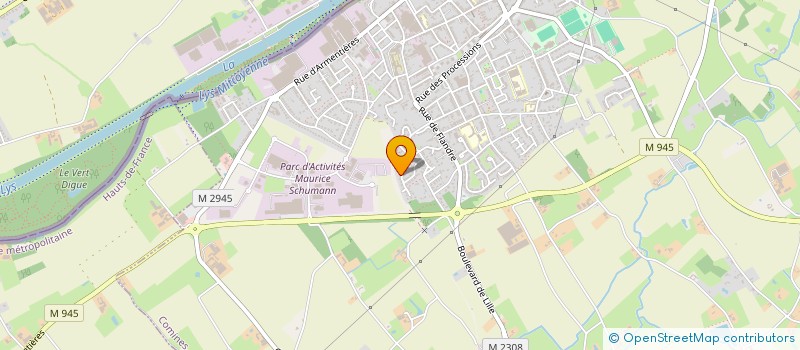 localisation de l'entreprise RPE 3H  COMINES