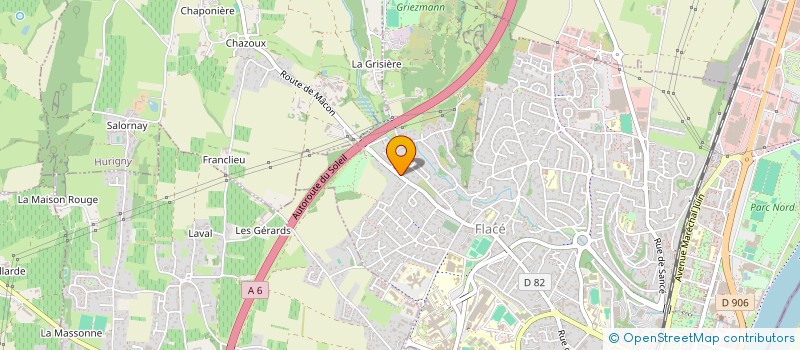 localisation de l'entreprise RPF PLATRERIE PEINTURE  MACON