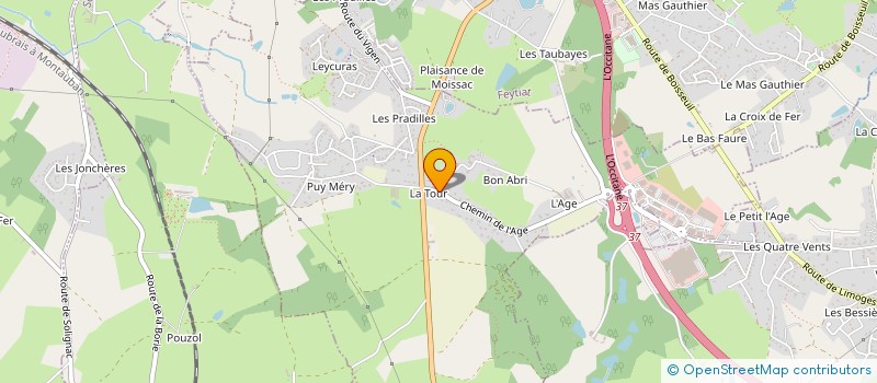 localisation de l'entreprise RPGP IMMO  SOLIGNAC