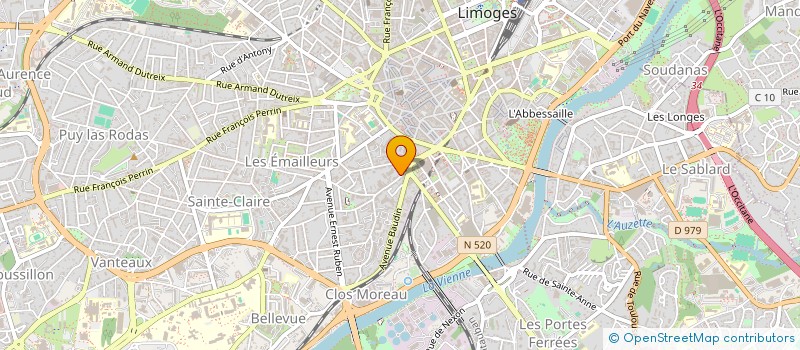 localisation de l'entreprise RPL à LIMOGES