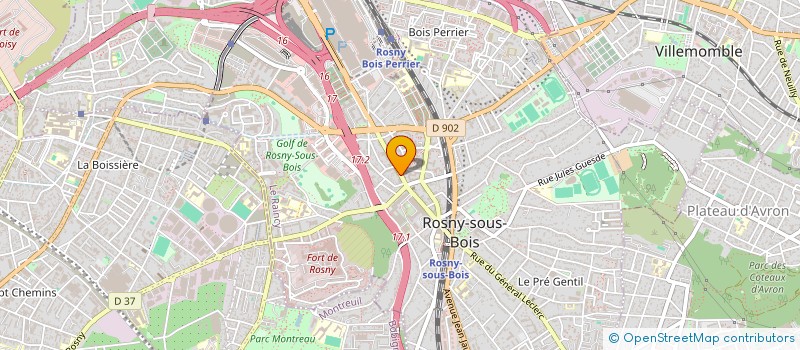 localisation de l'entreprise RPM SERVICES à ROSNY-SOUS-BOIS