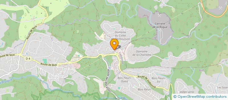 localisation de l'entreprise RPRV  VALBONNE