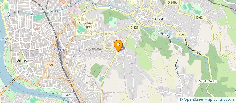 localisation de l'entreprise RPV AUVERGNE à CUSSET