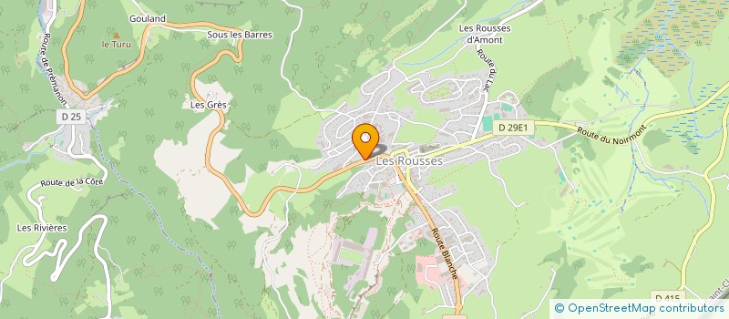 localisation de l'entreprise RR DEVELOPPEMENT à LES ROUSSES