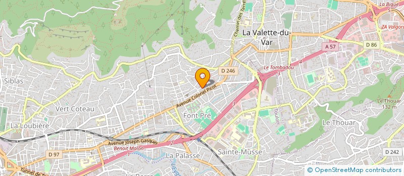 localisation de l'entreprise RR GWEILO INVEST  TOULON