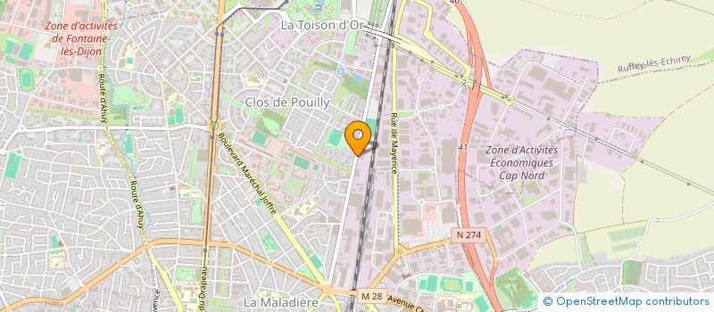 localisation de l'entreprise RR PLAQUISTE à DIJON
