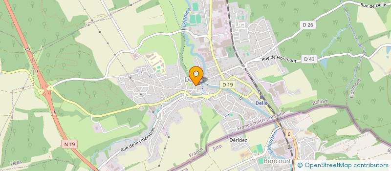 localisation de l'entreprise RR SARL à DELLE
