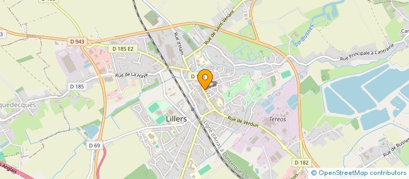 localisation de l'entreprise RRCV  LILLERS