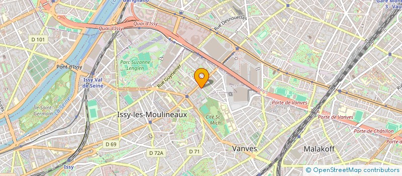 localisation de l'entreprise RRG à ISSY-LES-MOULINEAUX