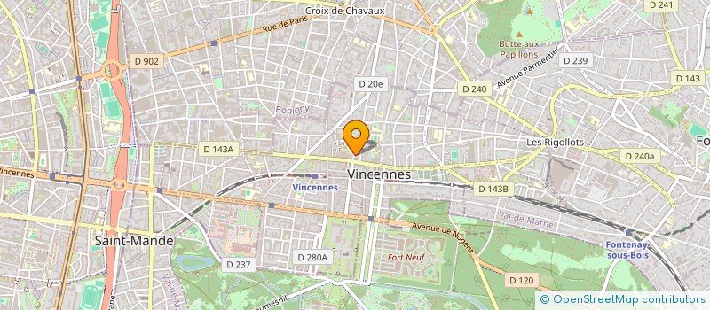 localisation de l'entreprise RRM INVEST à VINCENNES