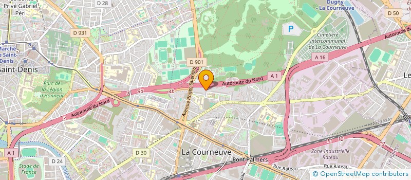 localisation de l'entreprise RS AMBULANCE à LA COURNEUVE