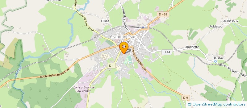 localisation de l'entreprise RS AUTOMATION ROMEUF SAUZE AUTOMATION à CRAPONNE-SUR-ARZON
