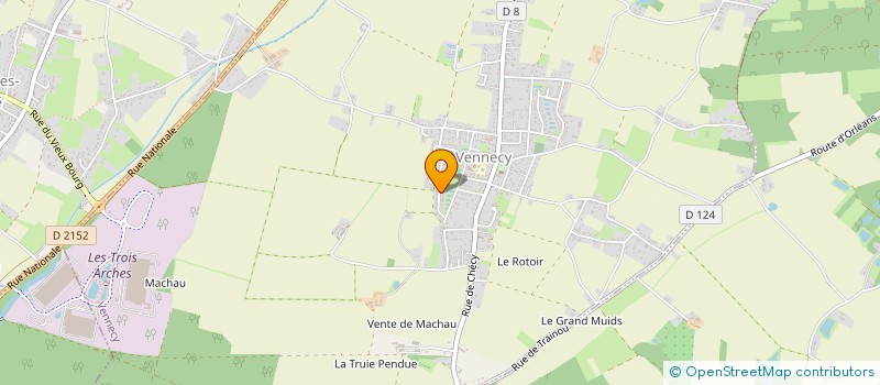 localisation de l'entreprise RS AUTOMOBILE à VENNECY