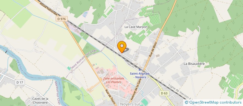 localisation de l'entreprise RS AUTOMOBILES RACING SPORT AUTOMOBILES à NOYERS-SUR-CHER