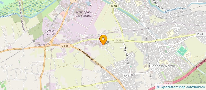 localisation de l'entreprise RS CARROSSERIE à GIGNAC-LA-NERTHE