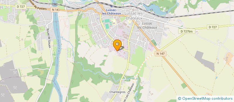 localisation de l'entreprise RS CLIM à LUSSAC-LES-CHATEAUX
