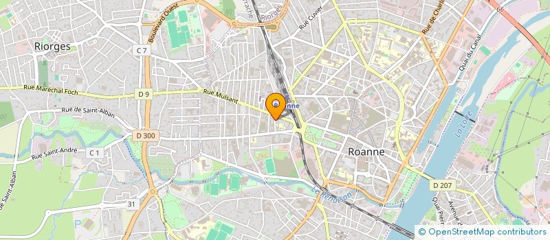 localisation de l'entreprise RS COM  ROANNE