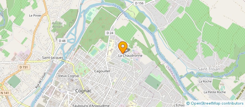 localisation de l'entreprise RS COPROPRIETE LES TILLEULS  COGNAC