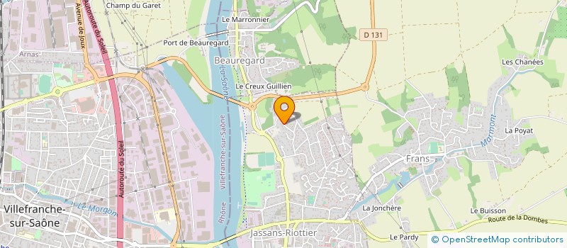 localisation de l'entreprise RS PLATRERIE SARL à JASSANS-RIOTTIER