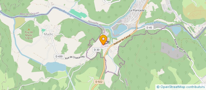 localisation de l'entreprise RS PNEUS à BORT LES ORGUES