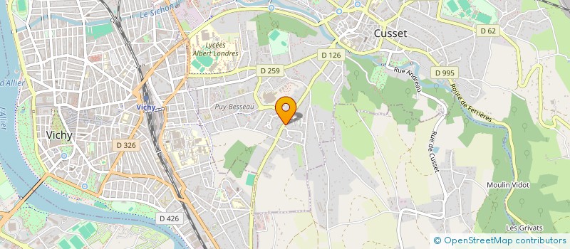 localisation de l'entreprise RS TAXI SERVICES à CUSSET
