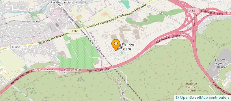 localisation de l'entreprise RS TRANSPORTS à ROGNAC