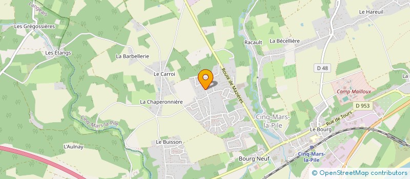 localisation de l'entreprise RS182  CINQ-MARS-LA-PILE