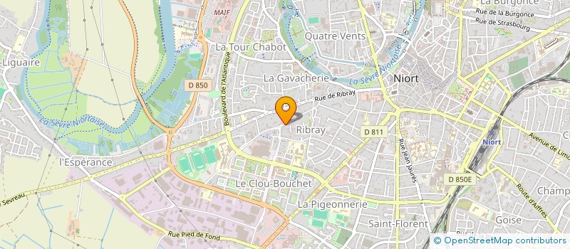 localisation de l'entreprise RS2B à NIORT