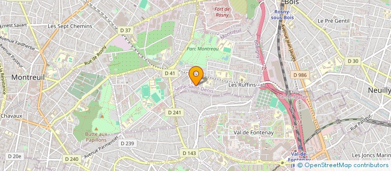 localisation de l'entreprise RSA TRANSPORT VTC à MONTREUIL