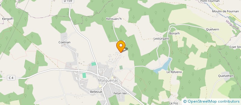 localisation de l'entreprise RSB  MALGUENAC