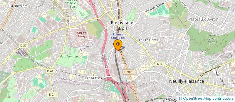localisation de l'entreprise RSB SPORT à ROSNY-SOUS-BOIS