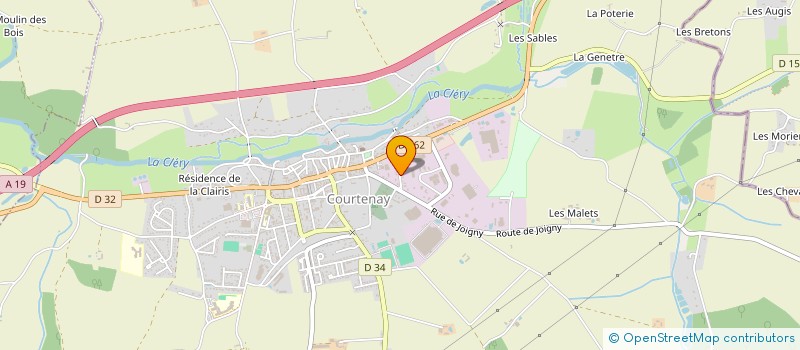 localisation de l'entreprise RSBRICOURT à COURTENAY