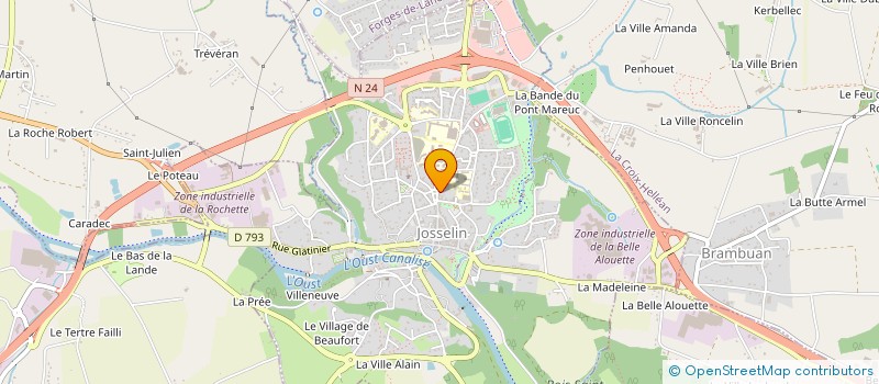 localisation de l'entreprise RSCDS BRANCHE BRETONNE (RSCDS-BB)  JOSSELIN