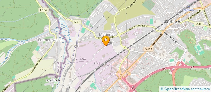 localisation de l'entreprise RSE ENVIRONNEMENT à FORBACH