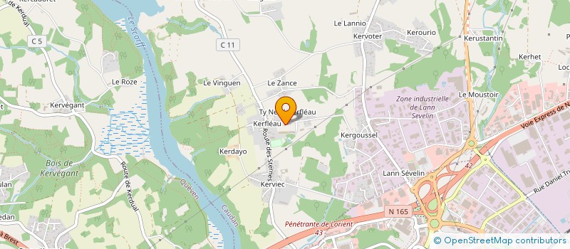 localisation de l'entreprise RSJ COURTAGE à CAUDAN