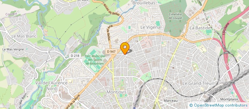 localisation de l'entreprise RSM DECO à LIMOGES