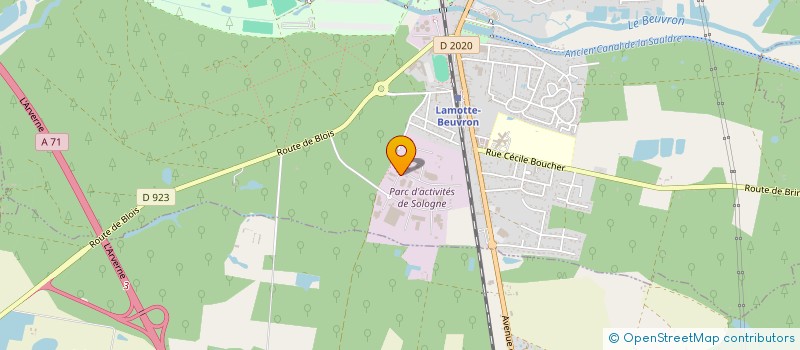 localisation de l'entreprise RSM PNEUS à LAMOTTE-BEUVRON
