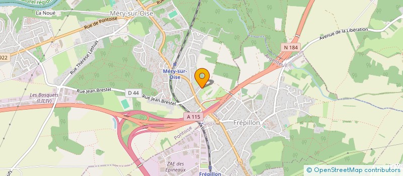 localisation de l'entreprise RST INVEST  MERY-SUR-OISE