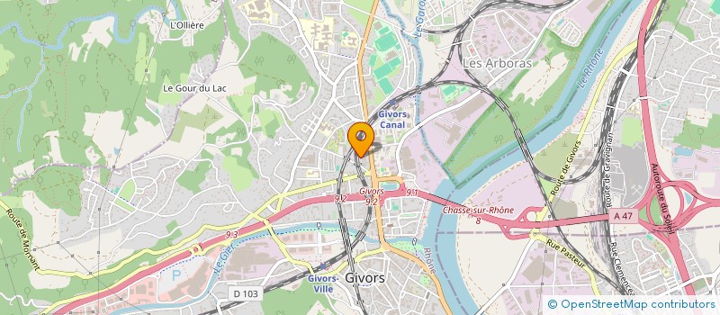 localisation de l'entreprise RT AUTOMOBILE EURL à GIVORS